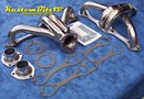 Chevy 350 Block Hugger Headers - Shorty Style Hot Rod Headers Stainless Steel