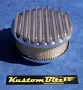 Air Cleaner 6 inch Flat Top Finned - Holley diameter 5' 1/8' inch neck