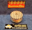 Air Cleaner Strommie Finned Polished - Boss & Acorn Nut