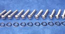 Holden V8 Bolt Kit - Exhaust Manifold bolts only Polished Stainless Steel button heads [KustomBitz]