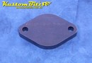 Hot Rod Chassis Crossmember Back Plate - Blank, Diamond Round, 12mm thick