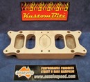 GM471 Blower 2 x 4 barrel carbi adaptor - Carter & Edelbrock Flange Raw