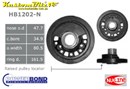 Ford 289, 302 Windsor V8 Powerbond Harmonic Balancer 3 Bolt [Raised pulley location] - OEM Replacement