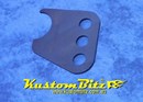 Mild Steel Chassis Bracket SHORTY OFFSET to 40mm round tube with 3 x 5/8 hole. 82mm high x 93mm wide