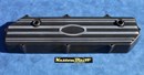 Ford crossflow 4.1 Finned tall alloy valve cover - Black with Brushed fins