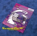 Chrome Alternator mounts - GM Small Block Chevy low mount style Suits Short Water Pump