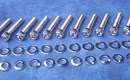 Holden V8 Bolt Kit - Standard late 5.0ltr VN style heads Valve Cover bolts only Polished Stainless Hex Socket Caps [KustomBitz]