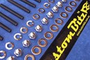 Holden 6 Cyl Bolt Kit 186 & 202 - Intake & Exhaust manifold studs & Polished Stainless Dome nuts [KustomBitz]