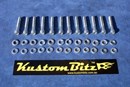 Holden V8 Bolt Kit - Valve Cover Standard & 6mm Spacer [KustomBitz Silverz]