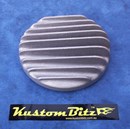 Air Cleaner 6 inch Raised Fins - Top Only - Shot blasted raw alloy finish