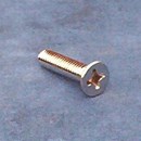Countersunk Screws Polished Stainless Steel - M6 x 25mm long with Phillips Slot Head