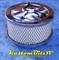 Chrome Air Cleaner 6 inch with 3 inch filter - Holley 4 barrel diameter 5' 1/8' inch neck