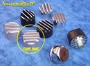 AussieSpeed Oil Breather Cap Cover ~ Flat Fin Raw Shot Blasted Finish
