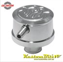 Billet Alloy Oil Breather Cap with PCV built in - Polished Flame Design