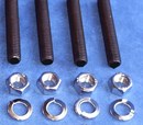 Carby Bolt Kit - Universal fit 5 3/4 inch long Carburettor Studs & polished stainless steel Nuts [KustomBitz Standard]