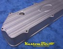 Ford crossflow 4.1 Finned tall alloy valve cover - RAW shot blasted Alloy