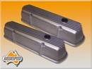 Holden V8 253, 308 Alloy Rocker Covers suit early heads - Finned RAW shot blasted old skool look